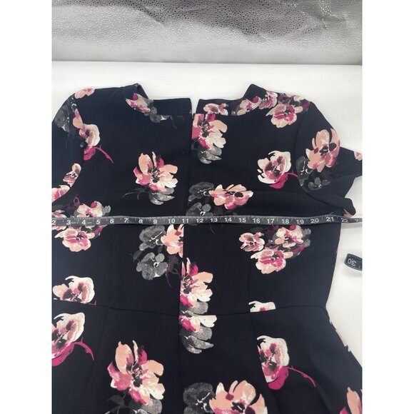 Talbots Floral Fit & Flare Dress Sz 16 Plus A Line Wedding Party Career Boho - Picture 4 of 5